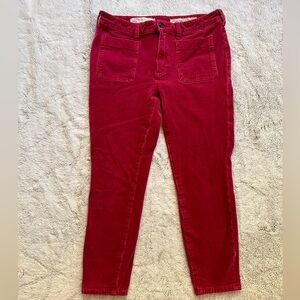 Pilcro and the Letterpress Women's Deep Red Skinny Jeans